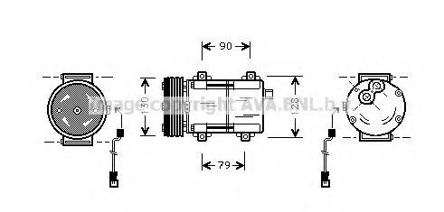 PRASCO FDK160 Compressor, air conditioning